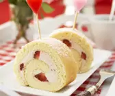 Erdbeerrolle mit Mascarpone
