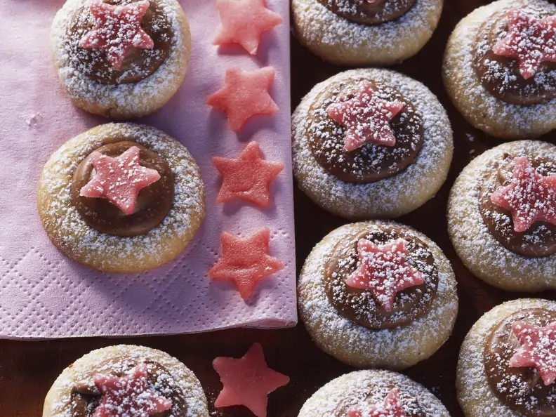 Nougat-Marzipan-Plätzchen