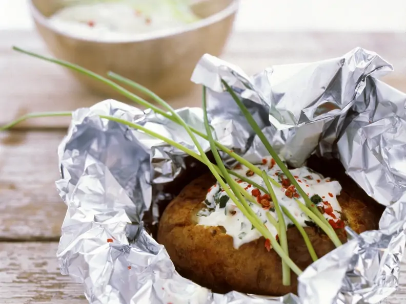 Ofenkartoffel mit Kräutercreme