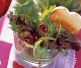Entenlebersalat mit Granatapfel