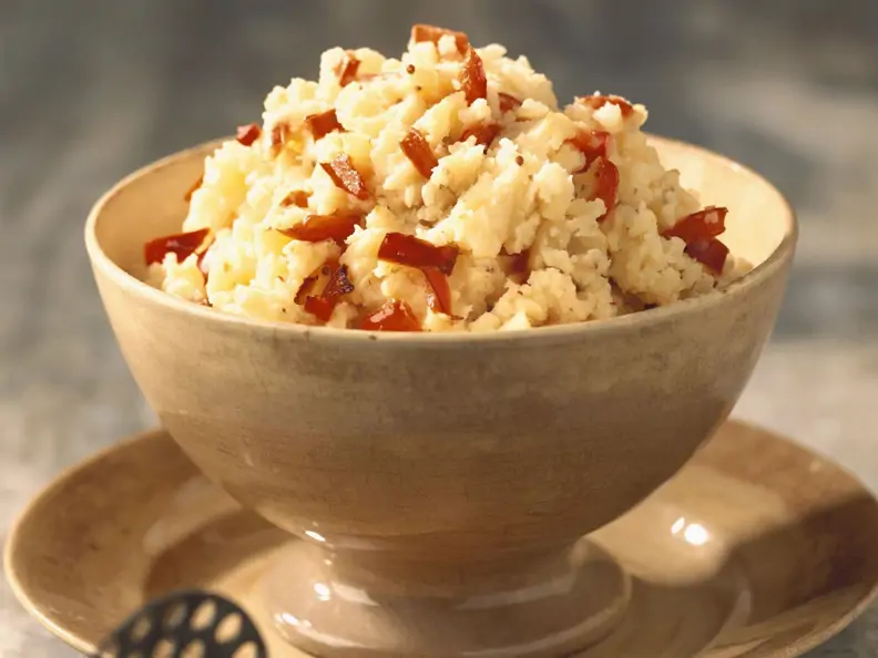 Püree mit roten Paprika