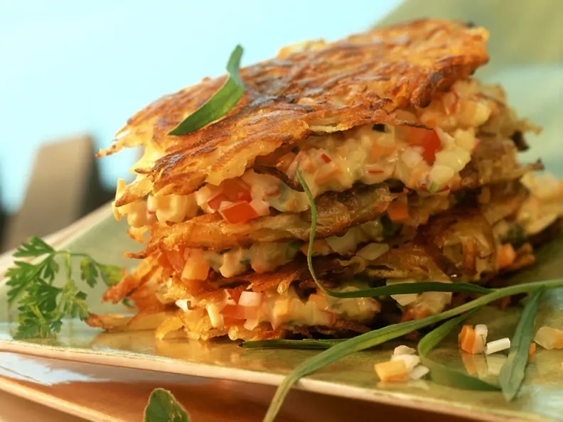 Rösti mit Gemüsetatar