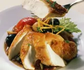 Geschmortes Hähnchen