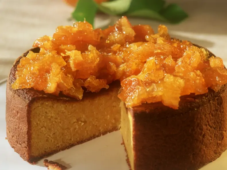 Mandelkuchen mit Orangen