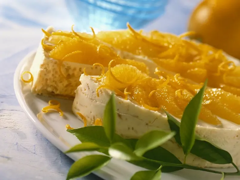 Reiskuchen mit Orangenfilets