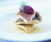 Rotbarben- und Zanderfilets mit pinker Mousse