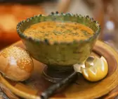Weizenschrotsuppe mit Lamm auf algerische Art