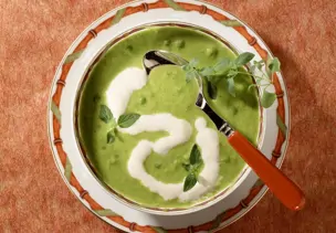 Erbsensuppe mit Sahne