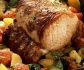 Kasslerbraten mit buntem Gemüse
