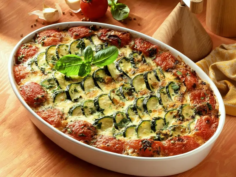 Zucchini-Tomaten-Gratin