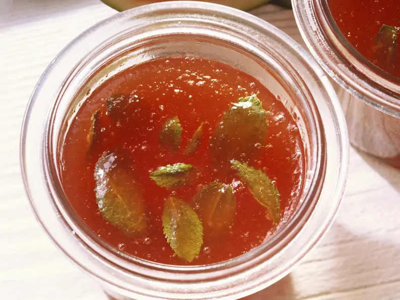 Melonenkonfitüre mit Minze