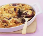 Obst-Reisauflauf mit Schokolade