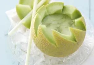 Melonen-Daiquiri in der Galia-Melone