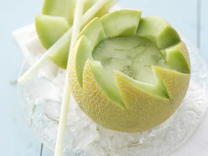 Melonen-Daiquiri in der Galia-Melone