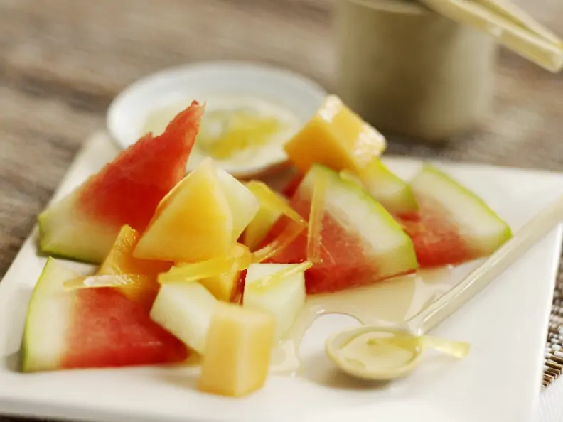 Melonensalat mit Ingwer