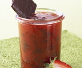 Erdbeermarmelade mit Minz-Schokolade