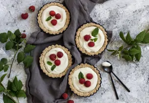 Vegane Himbeer-Tartelettes