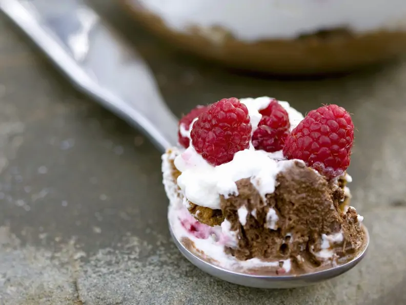 Trifle mit Himbeeren