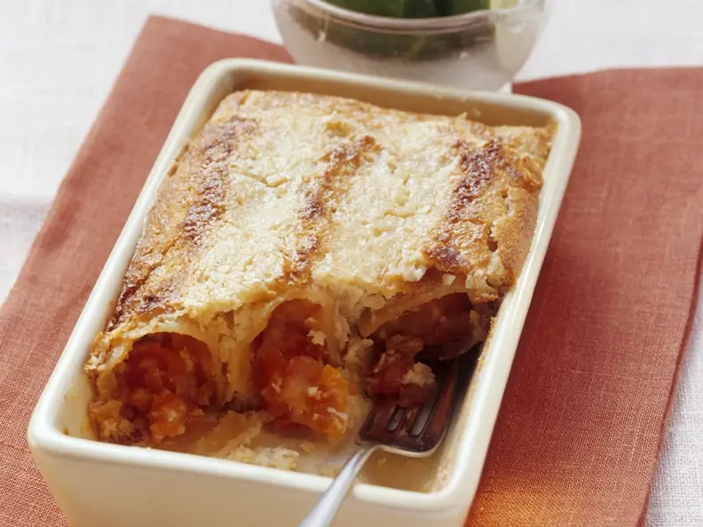 Süßes Canelloni-Papaya-Gratin mit Kokos
