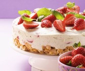 Frischkäsetorte mit Erdbeeren
