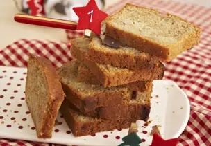 Weihnachtlicher Bananenkuchen