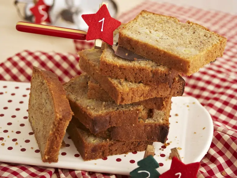 Weihnachtlicher Bananenkuchen