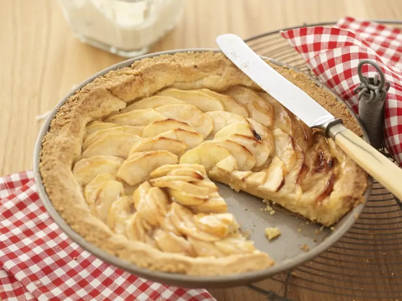 Mürbeteig-Apfelkuchen ohne Ei