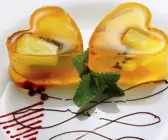 Gelee-Herzen mit Obst