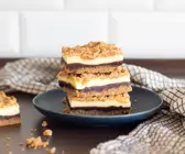 Käsekuchen mit Schokopudding-Füllung