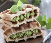 Waffeln mit Apfelcreme-Füllung