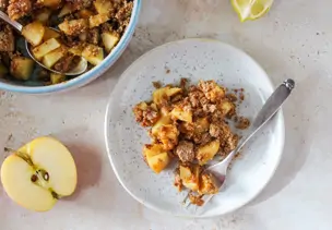 Gesunder Apple Crumble