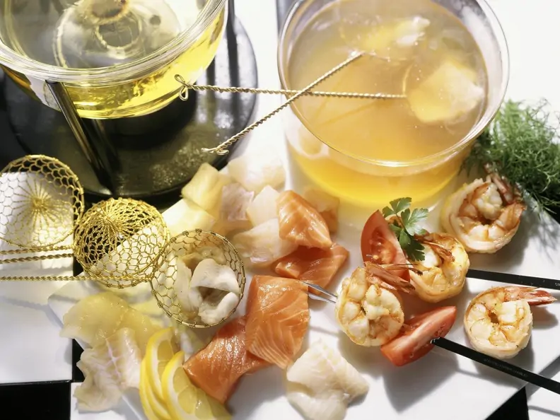 Fondue mit Fisch