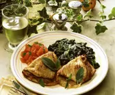 Saltimbocca mit Spinat