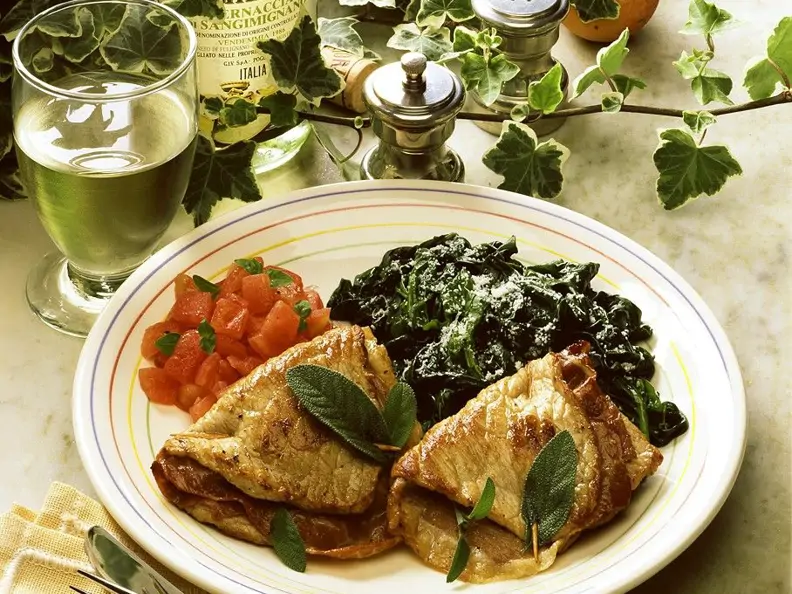 Saltimbocca mit Spinat