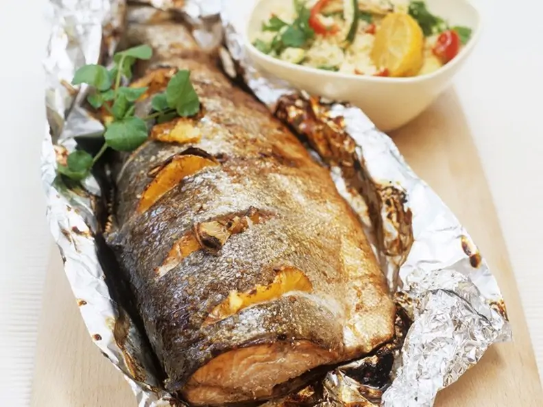 Lachs in Folie gebacken