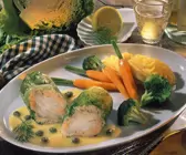 Fisch-Wirsing-Rouladen