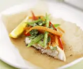 Steinbutt mit Gemüse en papillote