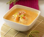 Curry-Kokossuppe mit Garnelen