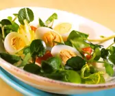 Kressesalat mit Eiern