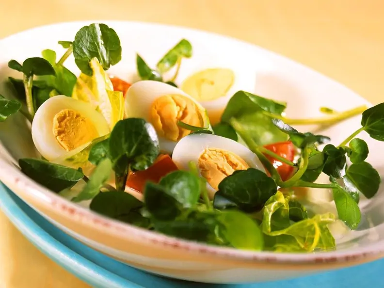 Kressesalat mit Eiern