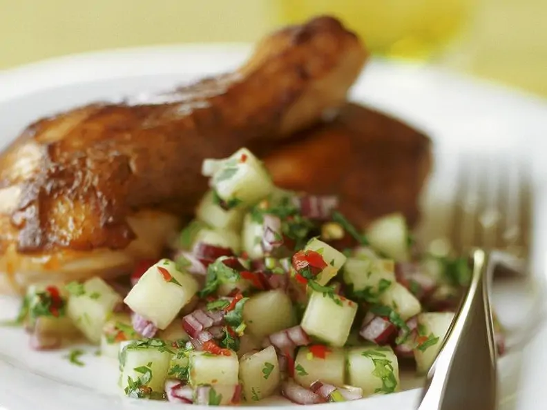 Tandoori-Hähnchen mit Melone