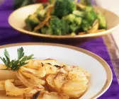 Kartoffelgratin mit Zwiebeln
