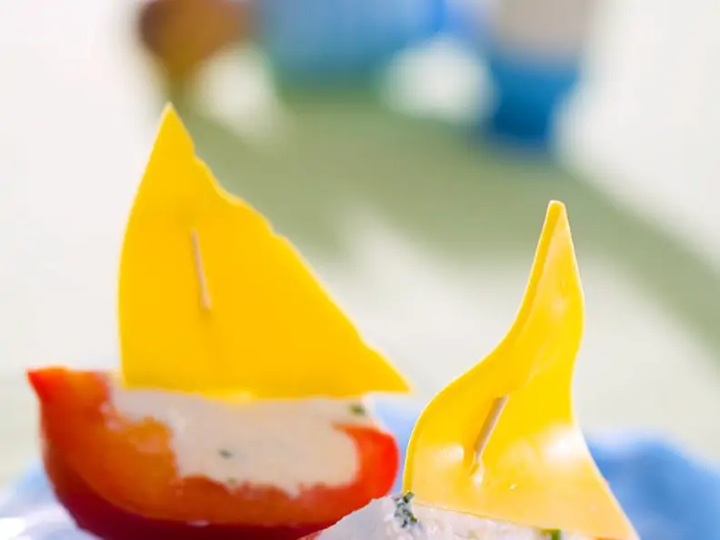 Paprika-Schiffe für Kinder