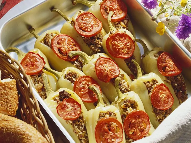 Paprika mit Hachfleischfüllung