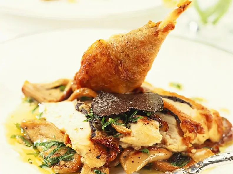 Trüffel-Hähnchen mit Austernpilzen