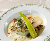 Kabeljau mit Pilzhaube