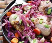 Hähnchen mit Rotkohl