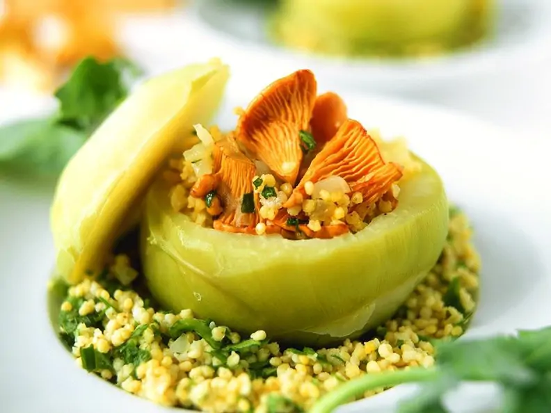 Kohlrabi mit Hirsefüllung