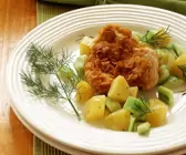 Putenschnitzel mit Kartoffelgemüse