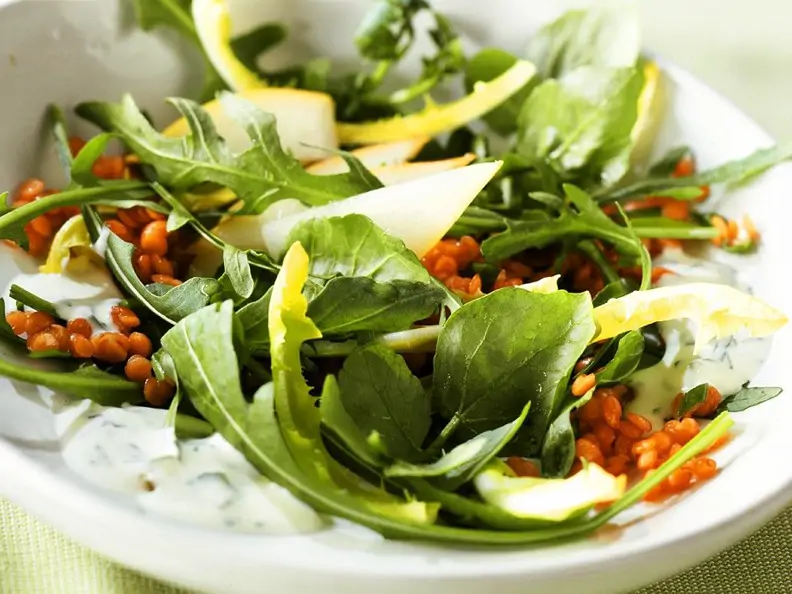 Linsen-Blattsalat